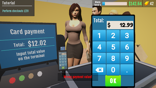 Supermarket Simulator 3D Store mod menu unlimited money and gems v1.0.3 screenshot 1