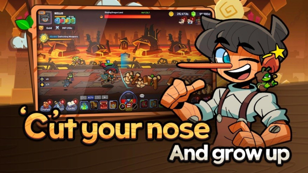 Pinocchio Hero IDLE RPG mod apk unlimited money and gems v1.0.0 screenshot 2