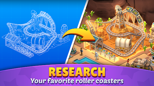 Roller Coaster Life Theme Park Mod Apk Unlimited Money and Gems v1.0.1 screenshot 2