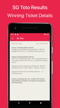 Toto Results for Singapore app Download for Android v1.0 screenshot 2
