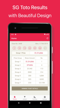 Toto Results for Singapore app Download for Android v1.0 screenshot 4