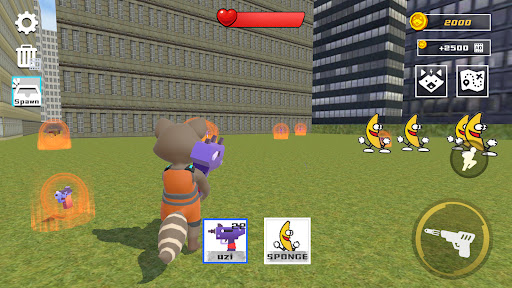 Raccoon Shooting Sandbox Mod Apk Unlimited Money