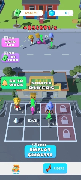 Idle Scooter Riders mod apk unlimited money