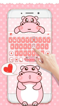 Pink Cute Hippo Theme mod apk no ads latest version v9.4.3_0412 screenshot 2