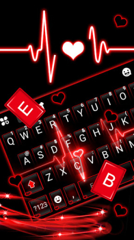 Neon Red Heartbeat Theme mod apk no ads download v9.4.0_0315 screenshot 2