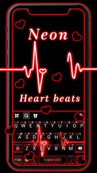 Neon Red Heartbeat Theme mod apk no ads download v9.4.0_0315 screenshot 3