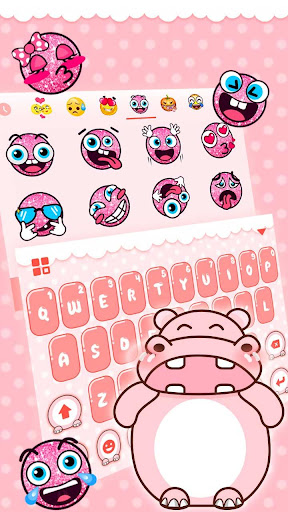 Pink Cute Hippo Theme mod apk no ads latest version