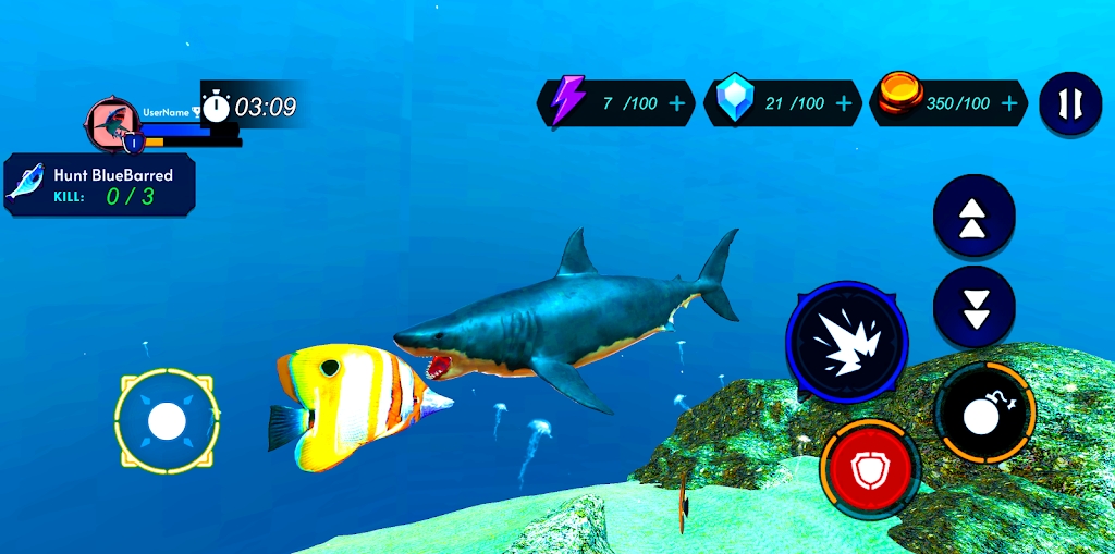 Shark Attack Predator Fish Sim mod apk unlimited money and gems