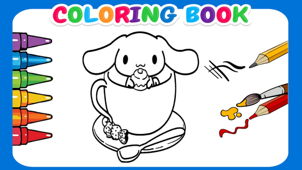 Cute Cinnamoroll coloring book apk download for android v1.0 screenshot 1