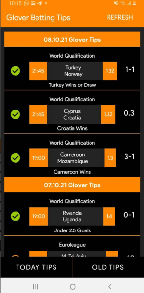 Glover Betting Tips App Download Latest Version