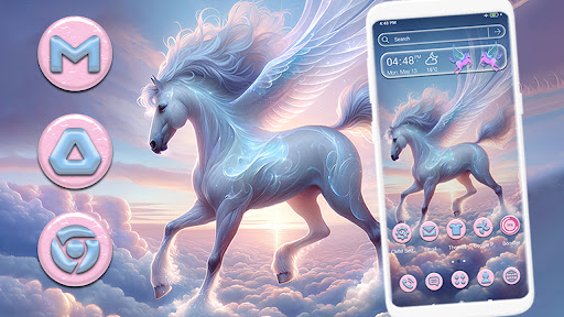 Pink Flying Unicorn Theme app free download for android