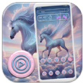 Pink Flying Unicorn Theme app free download for android