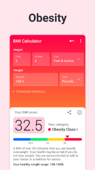 BMI Calculator Body Mass Index app free download latest version v2.5.3 screenshot 3