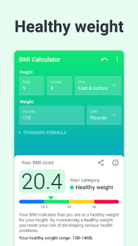 BMI Calculator Body Mass Index app free download latest version v2.5.3 screenshot 4