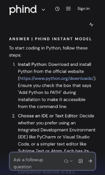 Phind Ai Search Engine App Download for Android v9.8 screenshot 2