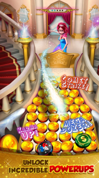 Princess Gold Coin Dozer Party Mod Apk Unlimited Money v7.4.6 screenshot 2