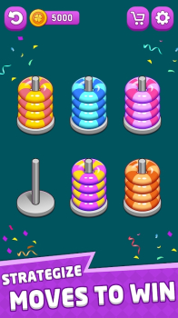 Hoop Sort Fever Color Stack mod apk unlimited money v1.0.3 screenshot 1