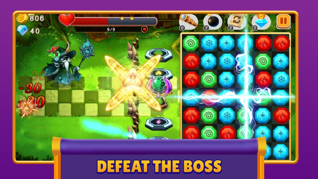 Gem Blast Match3 Guardians mod apk unlimited money v1.0 screenshot 4