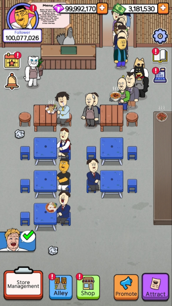 Alley Restaurant Tycoon mod apk 2.0.0 unlimited money and gems