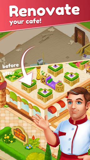 Joy Cafe Tasty Merge Games mod apk unlimited money and gems