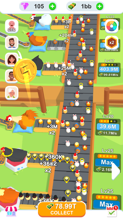 Idle Egg Factory Mod Apk 2.6.1 Unlimited Money and Gems No Ads