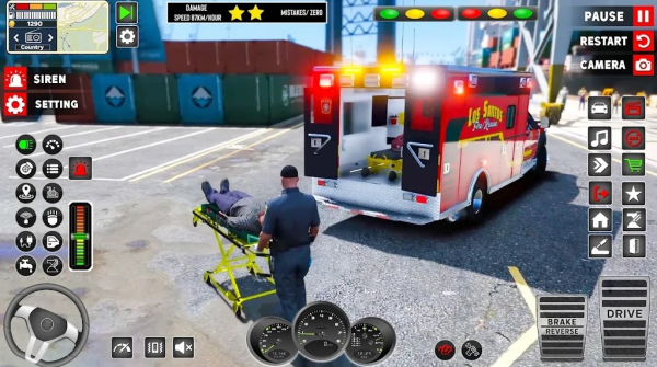 US Emergency Ambulance Game 3D mod apk unlocked everything