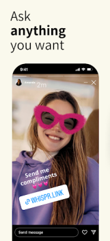 Whispr Honest Q&A with friend app latest version download v1.1.0 screenshot 2