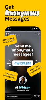 Whispr Honest Q&A with friend app latest version download v1.1.0 screenshot 3