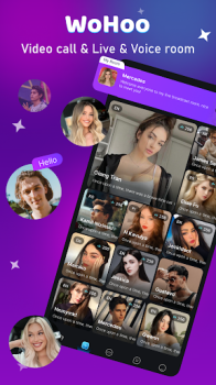 WoHoo Video Chat&Live Stream App Free Download for Android v1.0.08 screenshot 3