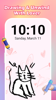 Draw Love Lockscreen Drawing app free download for android v1.0.1 screenshot 2