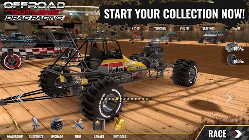 Offroad Outlaws Drag Racing mod apk unlimited money free purchase v1.0.2 screenshot 1