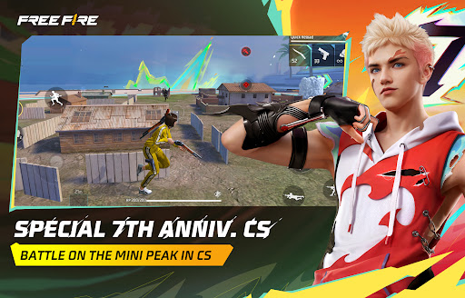 Free Fire 7th Anniversary mod apk unlimited diamonds auto headshot v1.105.1 screenshot 1