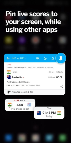 espncricinfo live scores app for android download