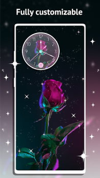 Rose Clock Live Wallpaper app free download v5.1.0 screenshot 1