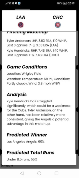 AI Predictions MLB Baseball App for Android Download