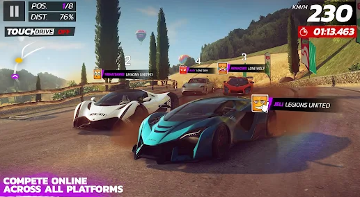 Asphalt Legends Unite Mod Apk All Cars Unlocked v24.0.1f screenshot 1