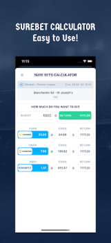 Sure Bets Arbitrage Bet Finder app download for android v2.3 screenshot 3