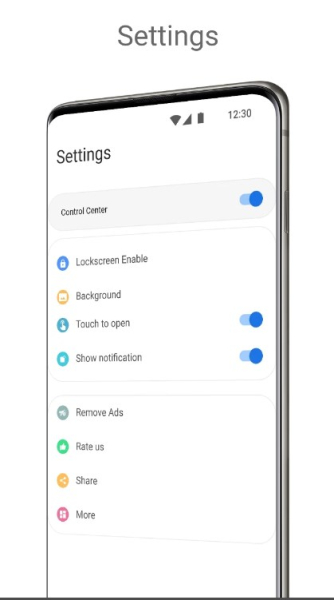 control center android 12 style premium mod apk