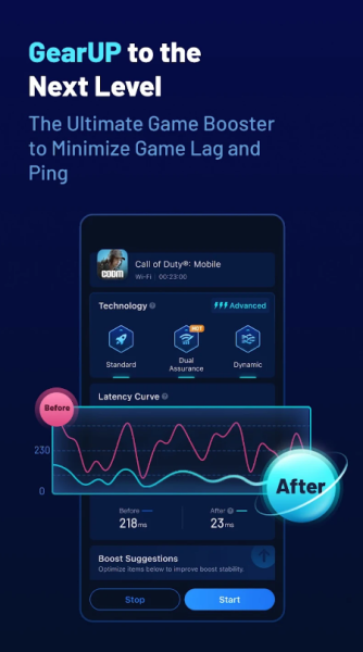 GearUP Game Booster Lower Lag Mod Apk 3.21.0.0712 Premium Unlocked