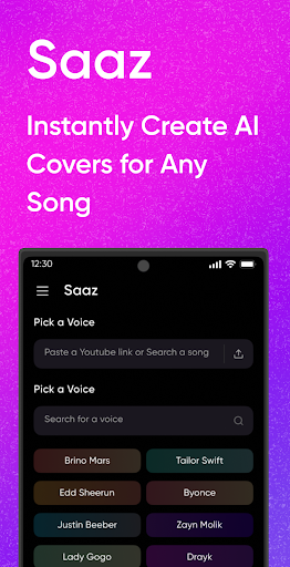 Saaz AI Covers and Songs Mod Apk Premium Unlocked