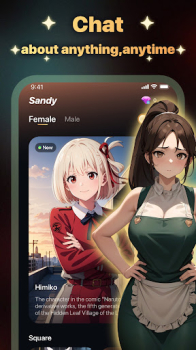 Sandy Anime Friend Chat App Free Download for Android v1.0.3 screenshot 2