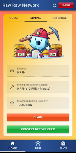Raw Raw Network Mine and Earn app download for android