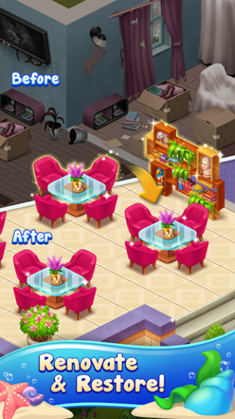 Seaside Cafe Merge Cooking apk download latest version