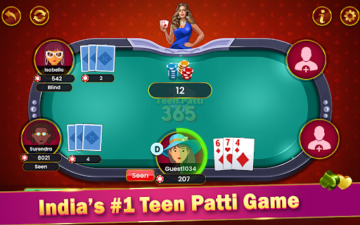 Teen Patti 365 Real Cash Game Apk Download for Android v1.0 screenshot 4