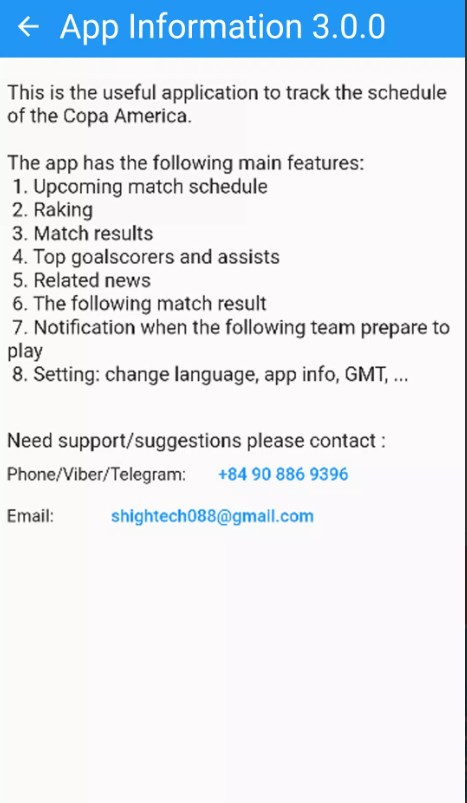 Copa America Matches 2024 app for android download