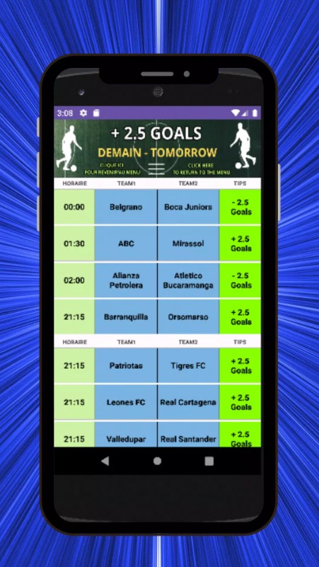 Prediction 2.5 Goals app for android download