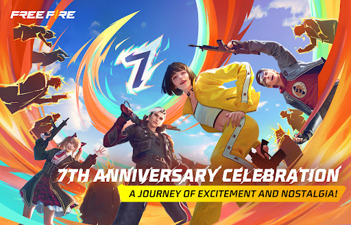 Free Fire 7th Anniversary mod apk all characters unlocked