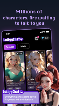 Lollyy AI Characters Chat Premium Mod Apk Unlocked Everything v1.0.2 screenshot 2