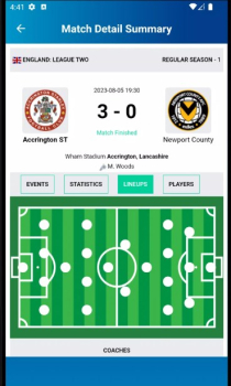 League Two Football LiveScore App for Android Download v1.4 screenshot 1