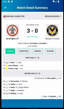 League Two Football LiveScore App for Android Download v1.4 screenshot 3